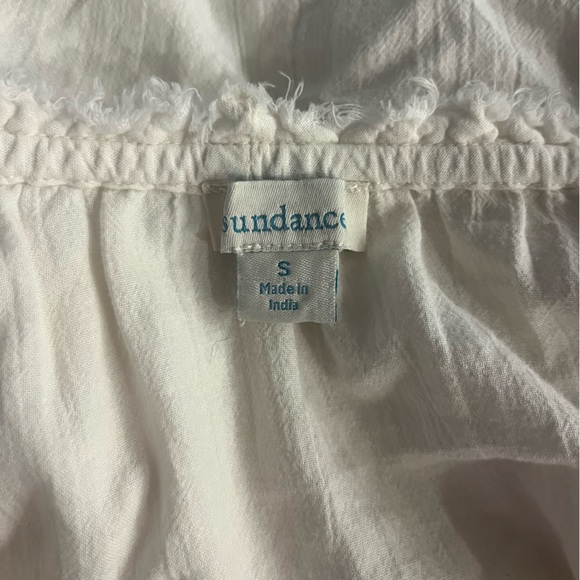 Sundance Ivory Lace Peasant Blouse Boho Romantic Crochet Trim Poet Top Size S‎ - Picture 4 of 7